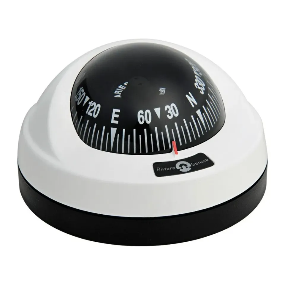Riviera Aries compas bateau noir 65 mm fixation baïonnette