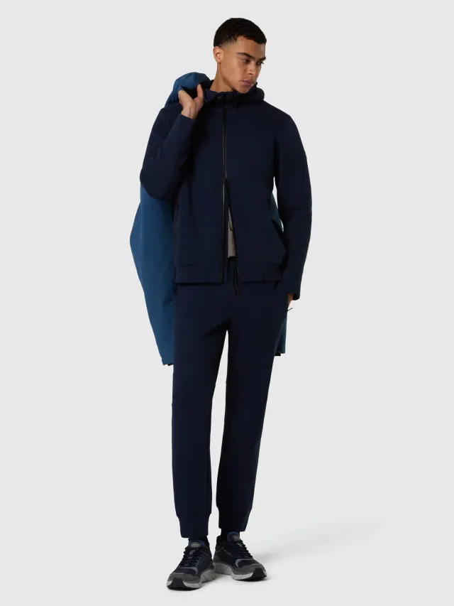 North Sails Sweat Capuche Zippé Piqué Scuba Bleu Marine