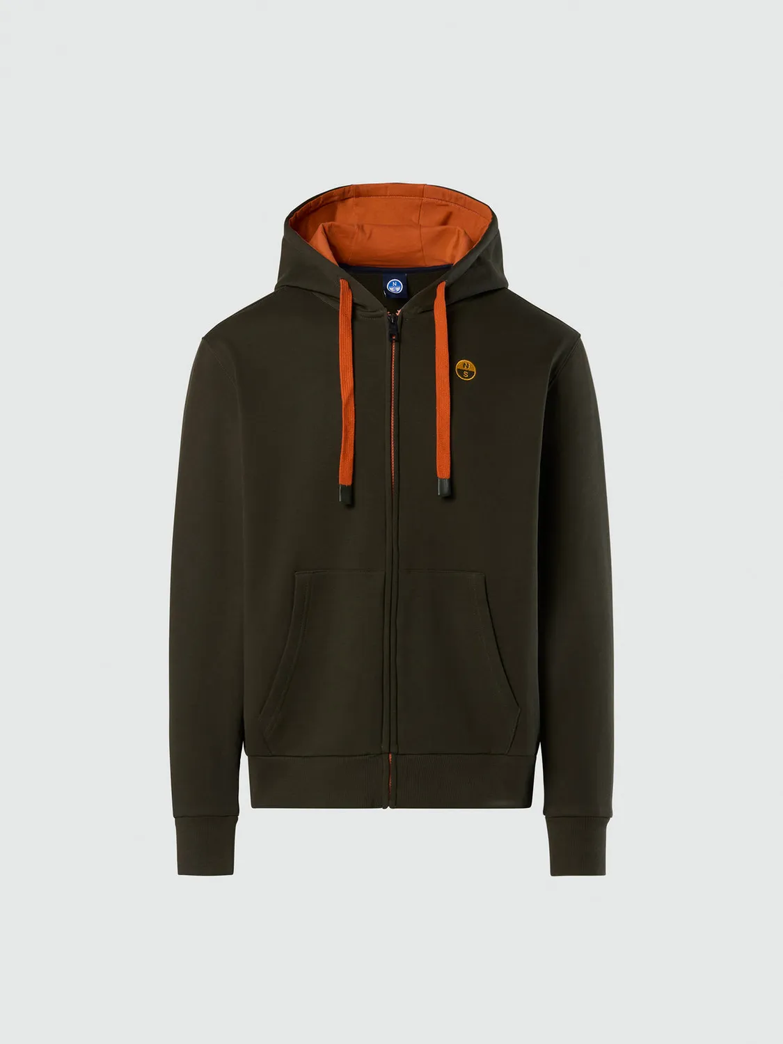 North Sails hoodie zippé logo brodé coton bio