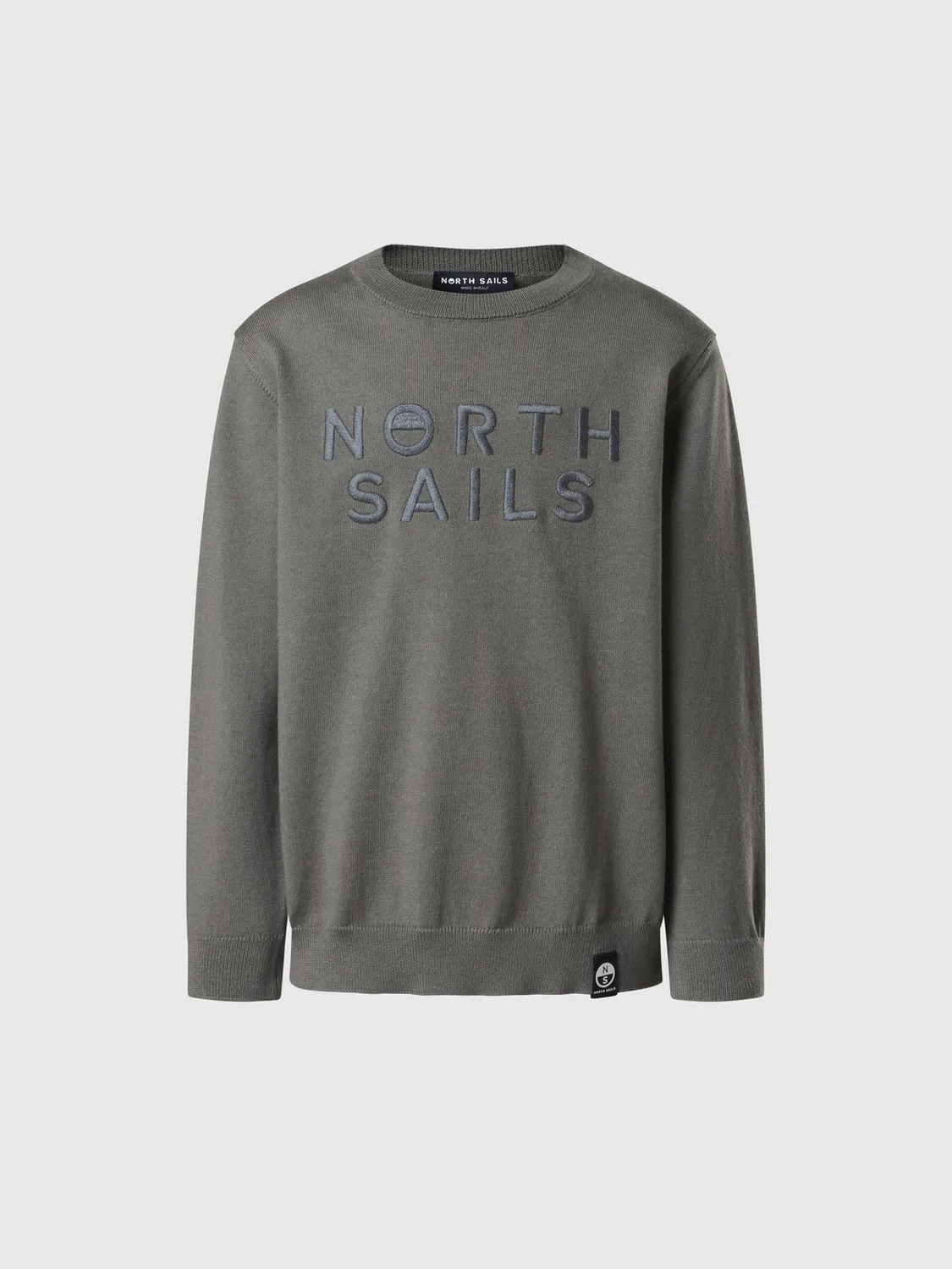 North Sails pull col rond brodé enfant coton bio