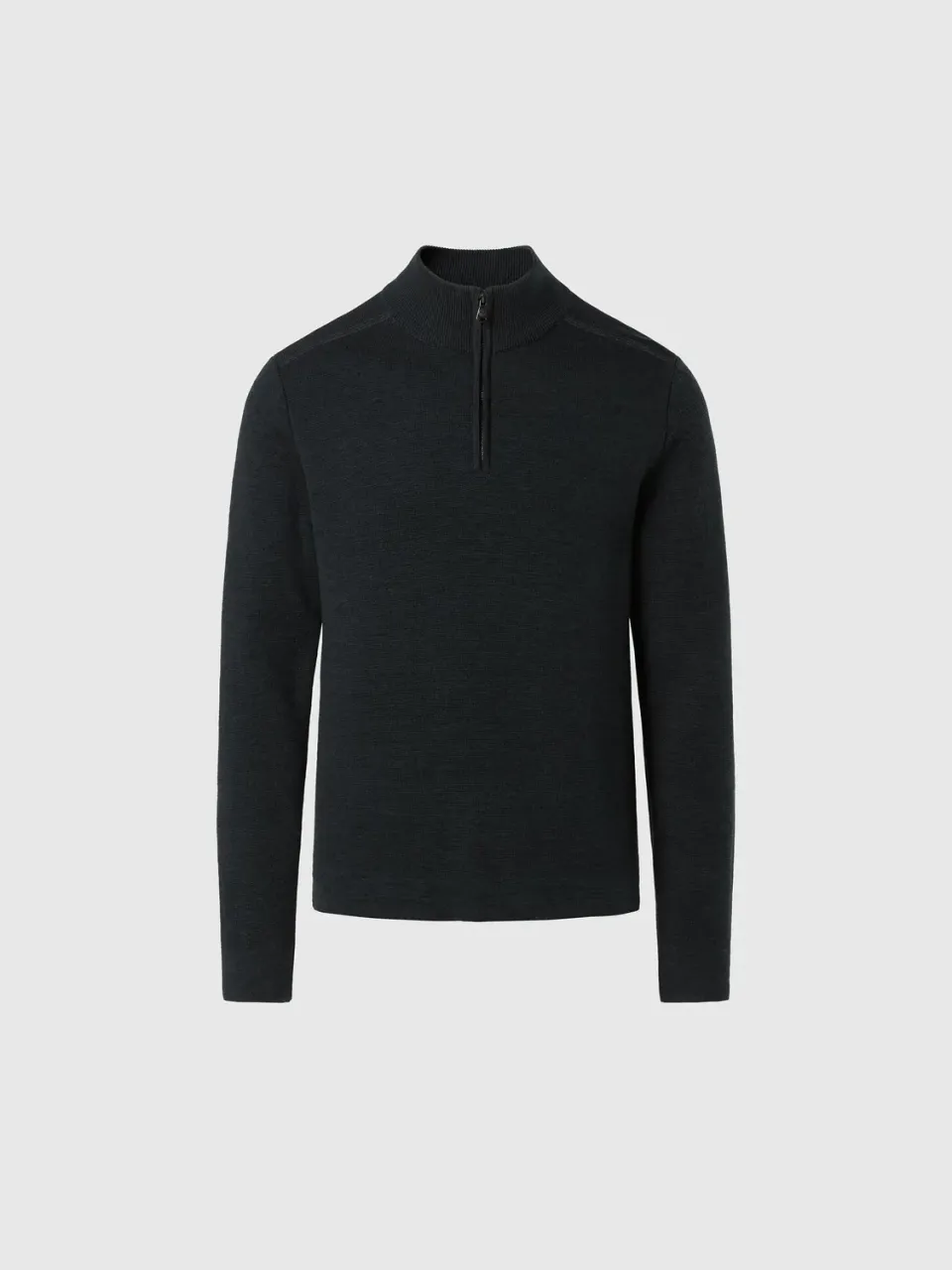 North Sails Tech Wool pull demi-zip homme gris laine tech