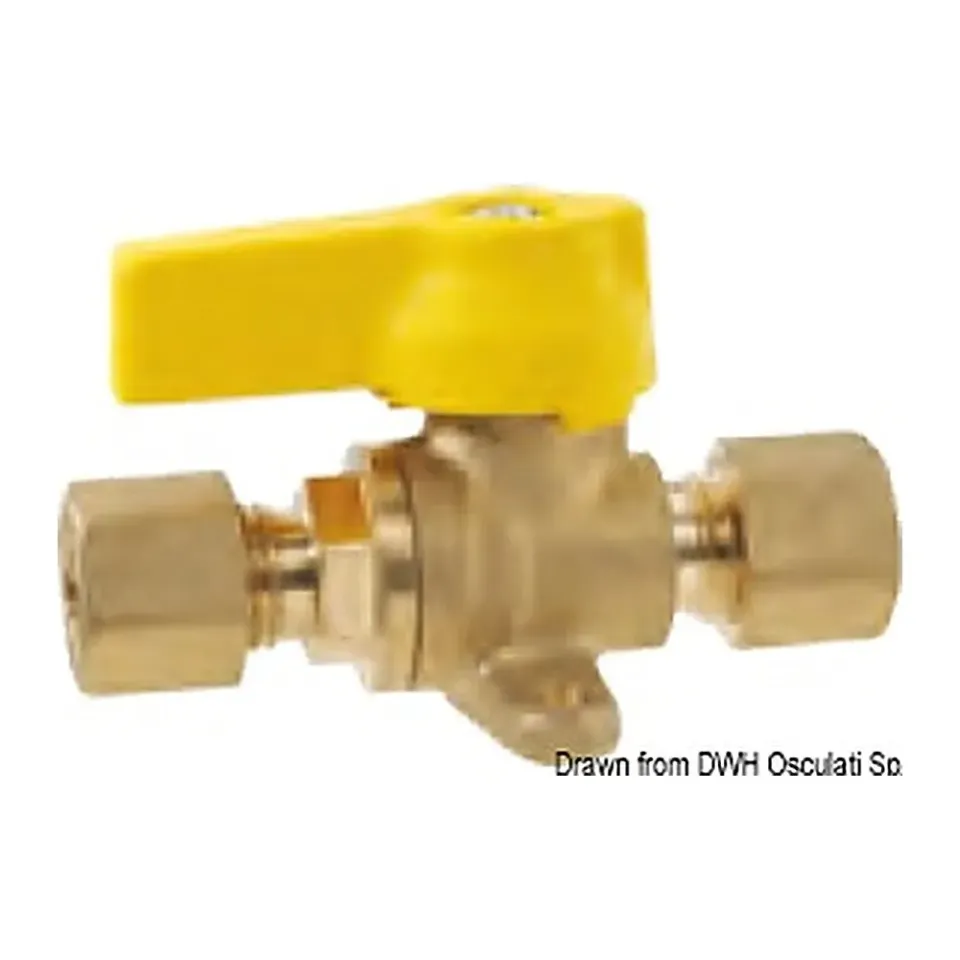 easysea GOK vanne arrêt gaz 8+8 mm installation bord