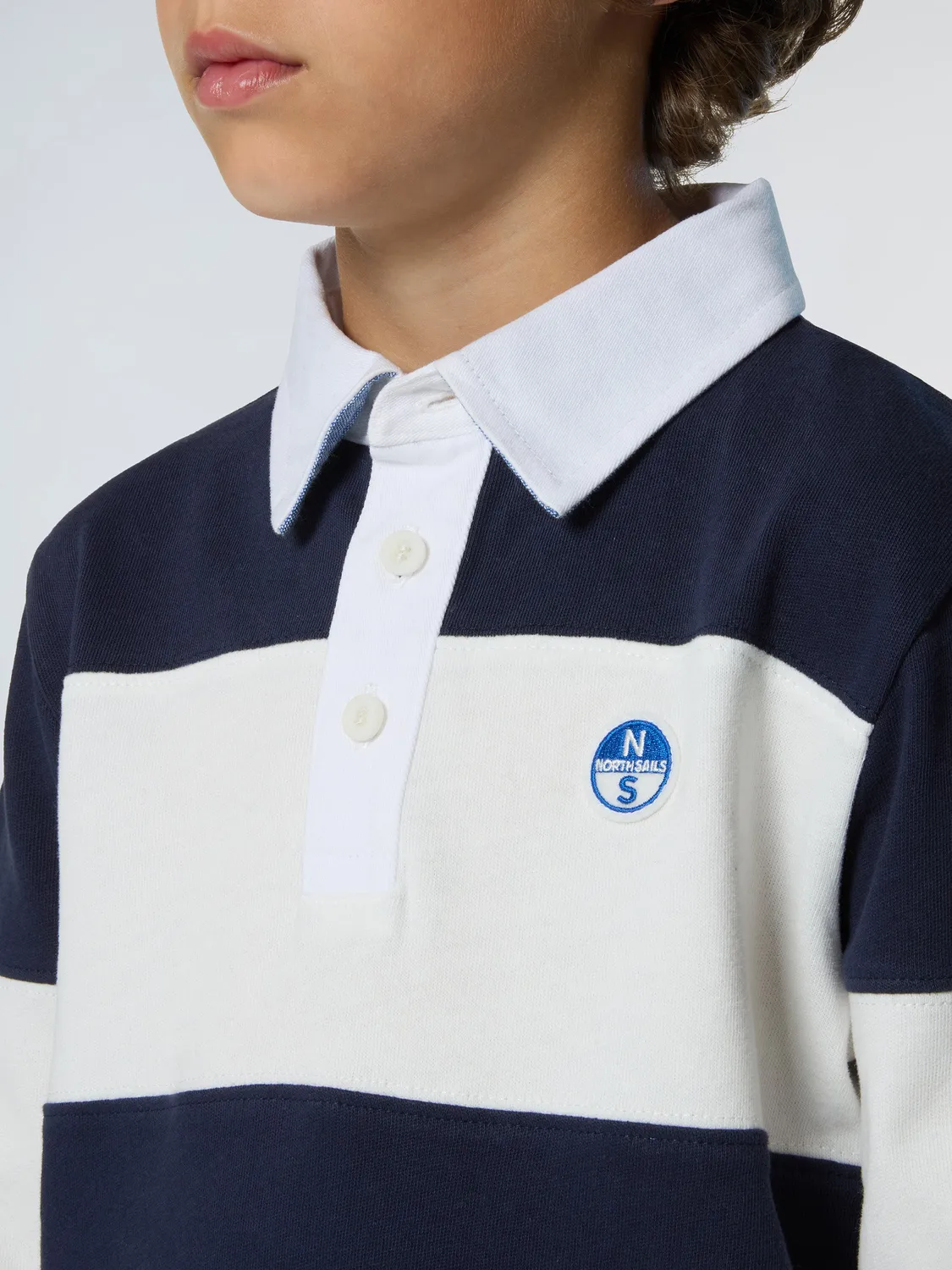 North Sails polo rugby rayé manches longues enfant combo 2