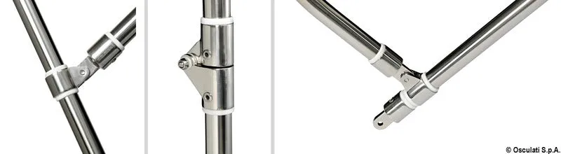 Osculati bimini 3 arceaux inox 215/225 cm bleu