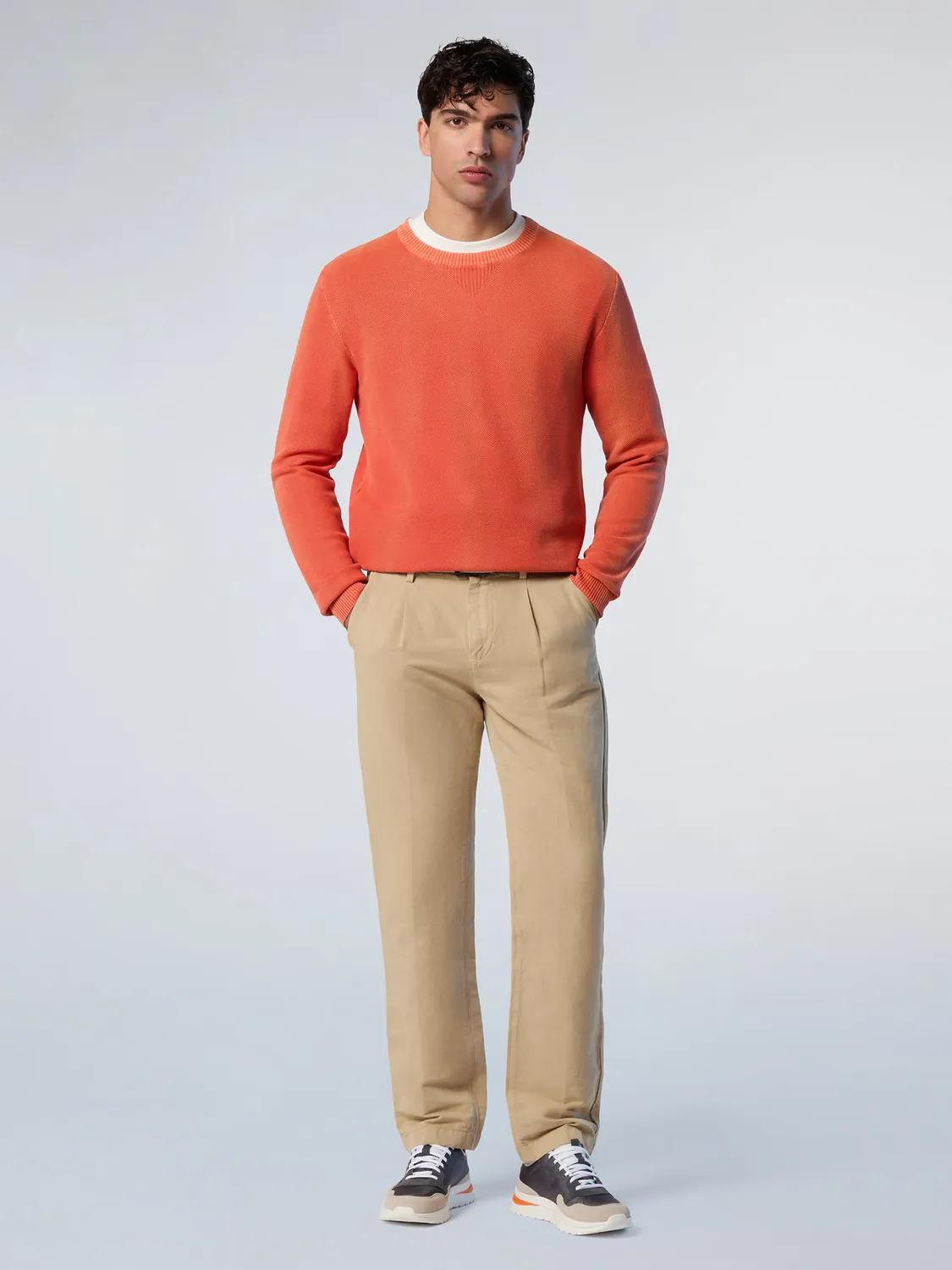 North Sails Newport chino plissé coton lin