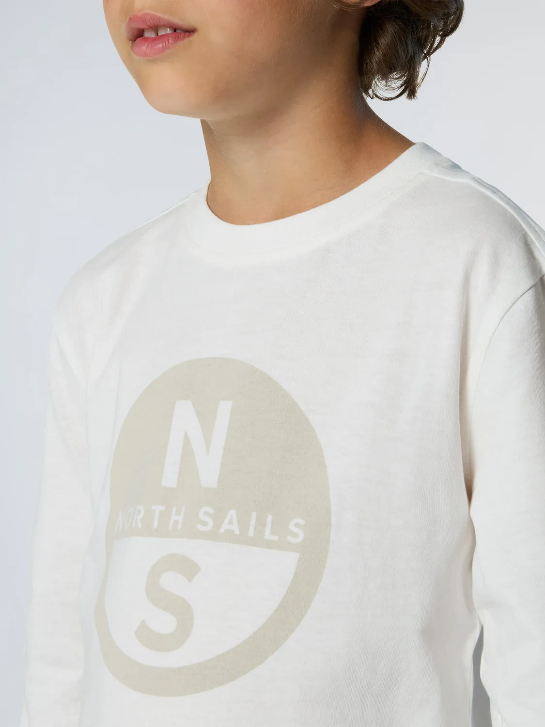 North Sails t-shirt manches longues maxi logo coton bio enfant