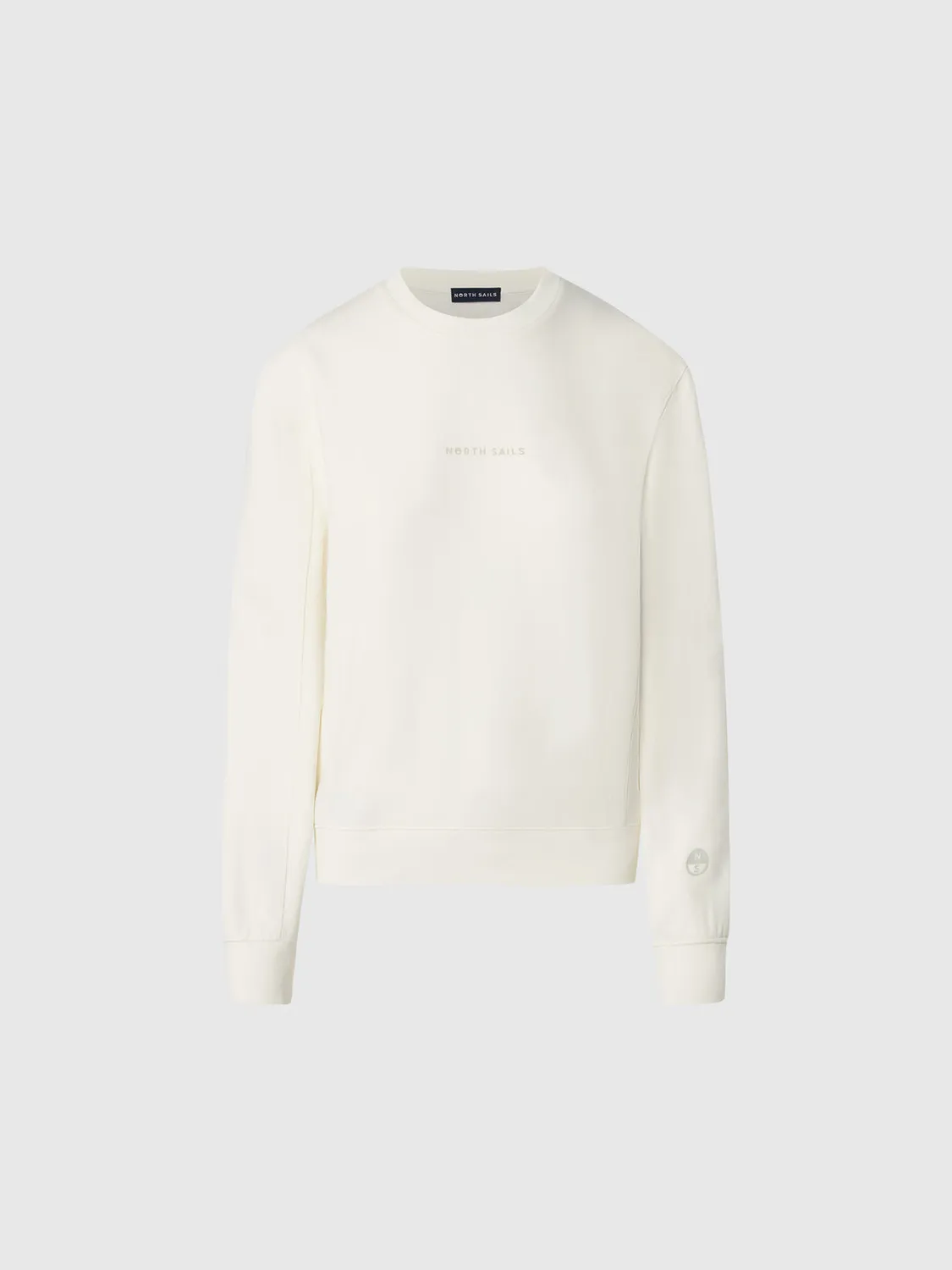 North Sails sweat col rond print tonal coton délavé homme