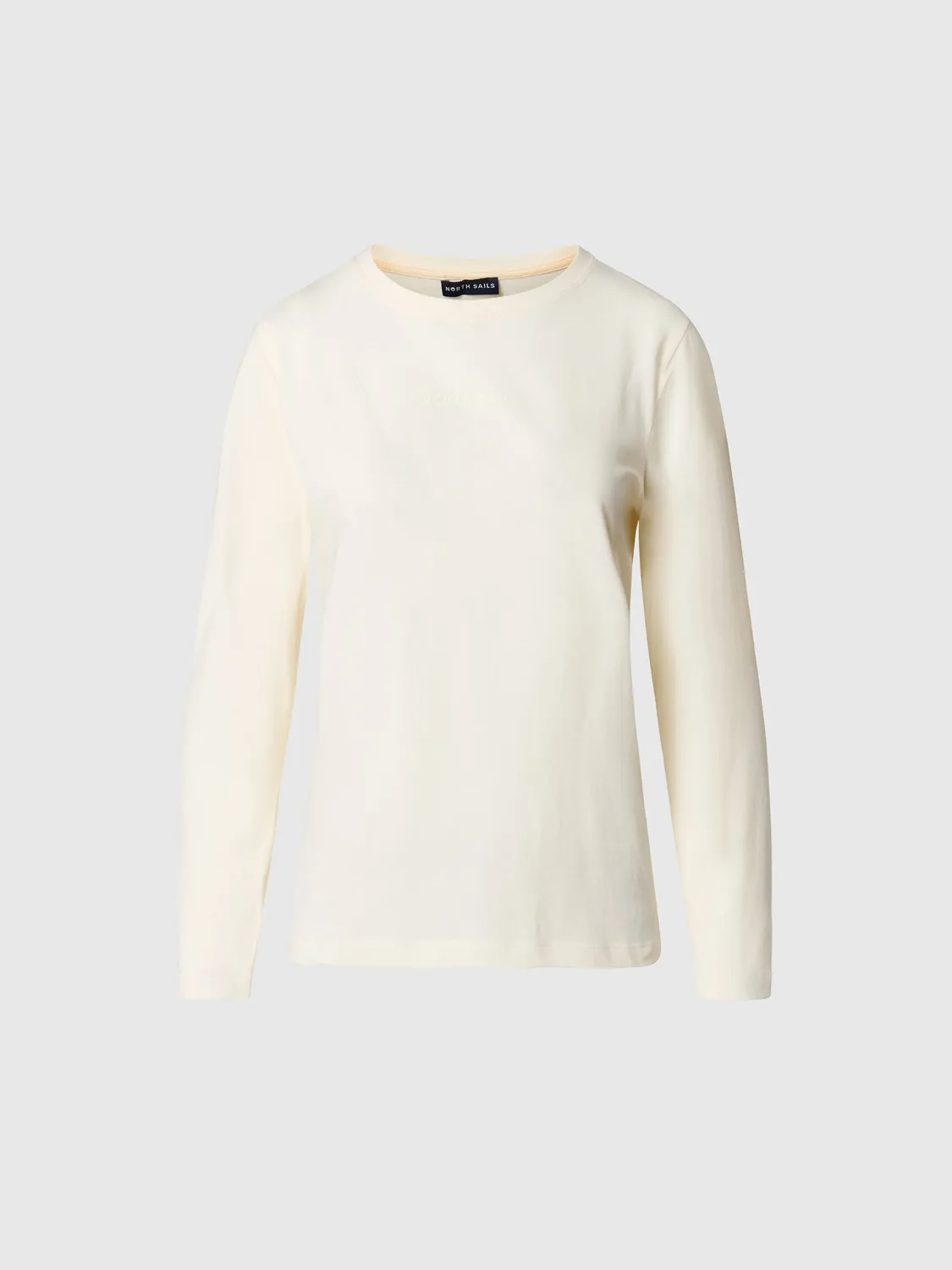 North Sails T-shirt Manches Longues Logo Blanc Coton