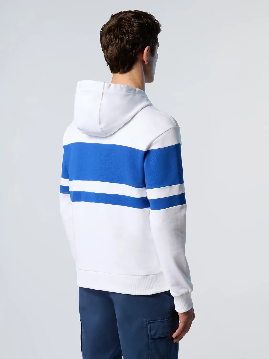 North Sails Hoodie sweat à capuche rayures coton bio