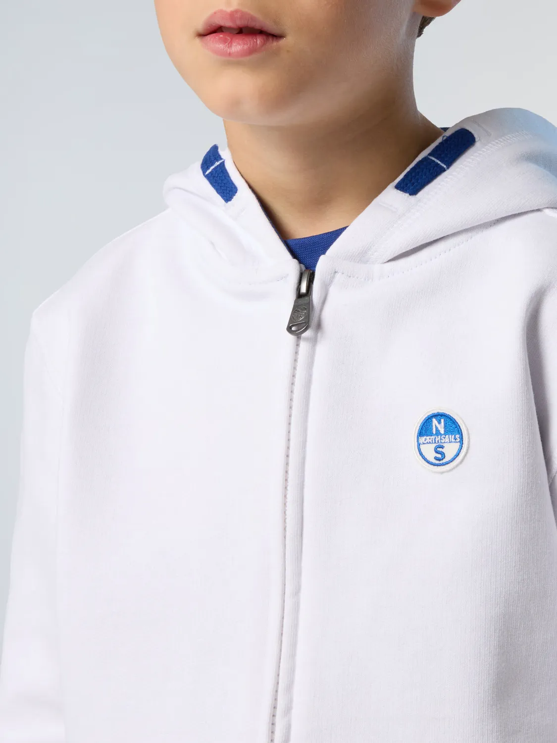 North Sails sweat à capuche zippé enfant coton bio