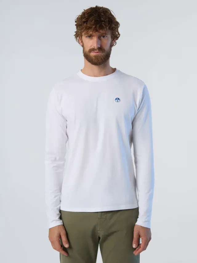North Sails t-shirt manches longues patch logo coton bio