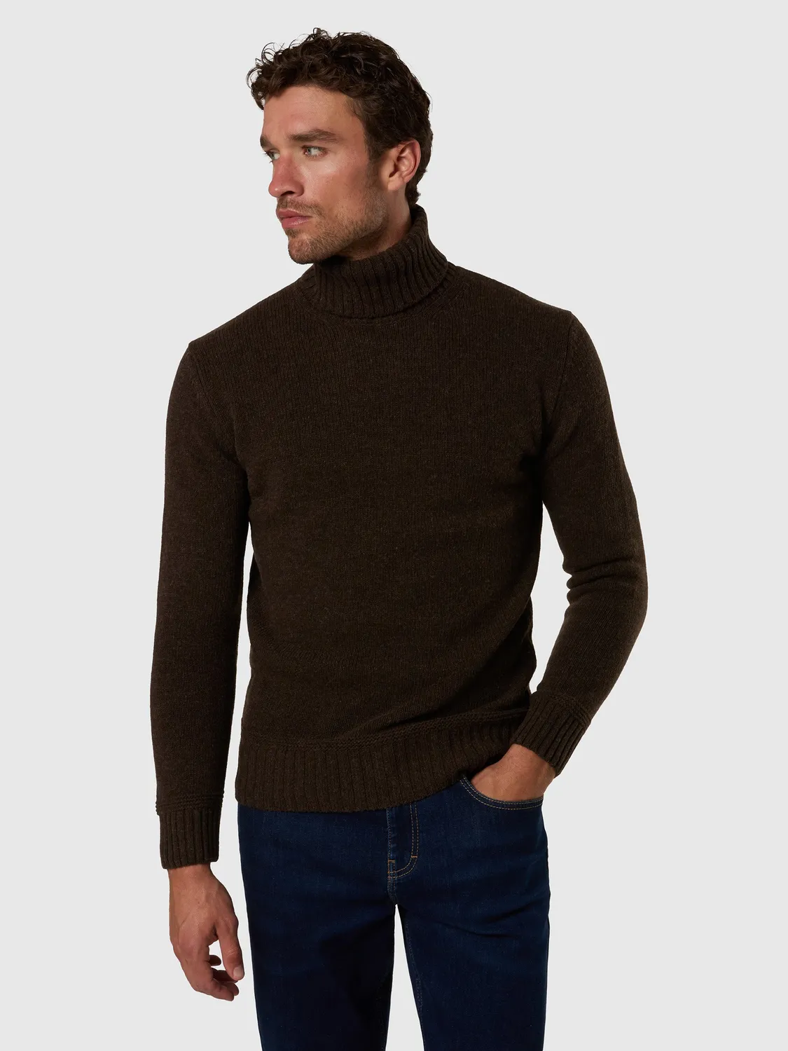 North Sails pull col roulé laine-nylon chaud homme