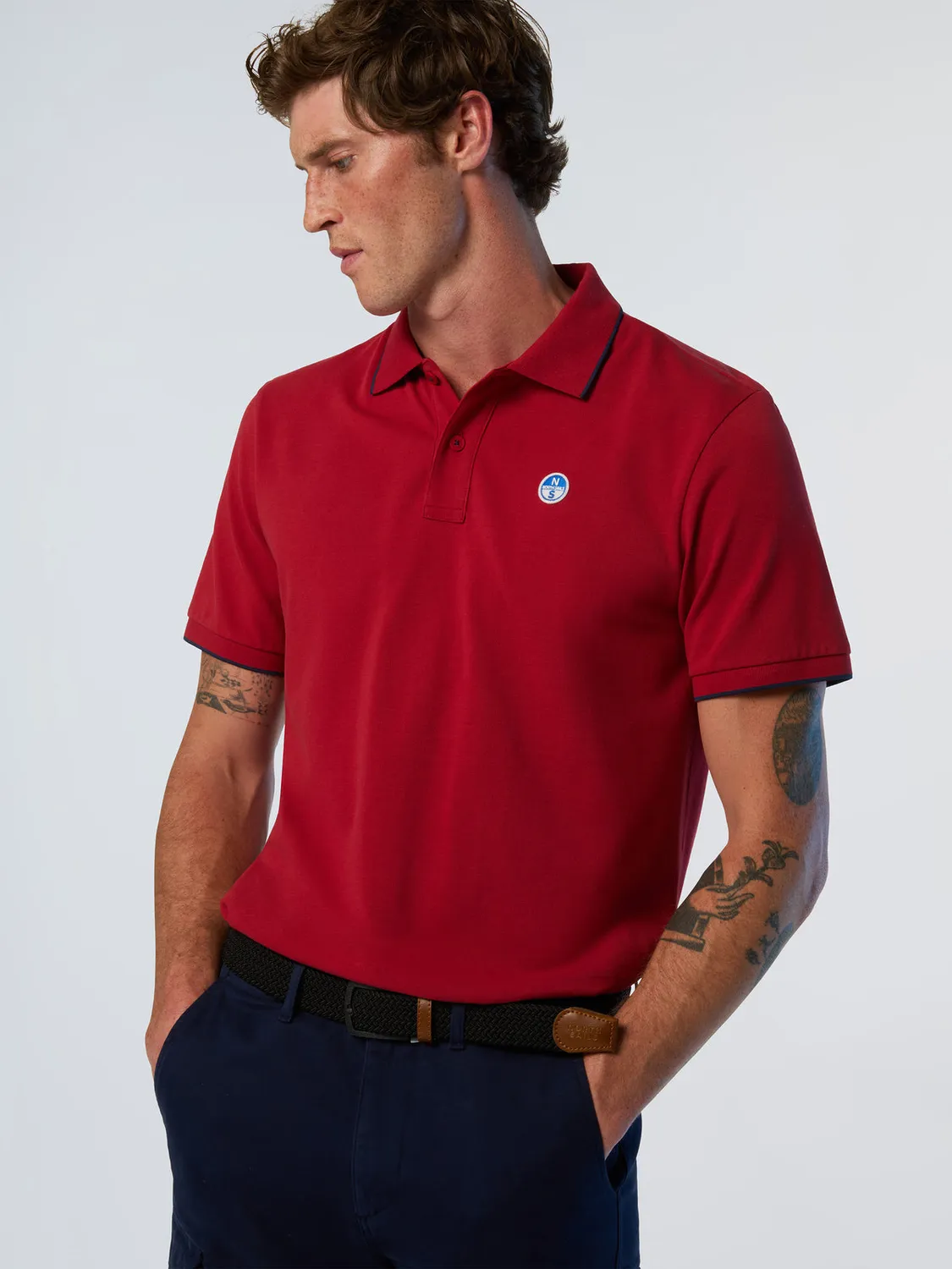 North Sails polo col imprimé coton bio