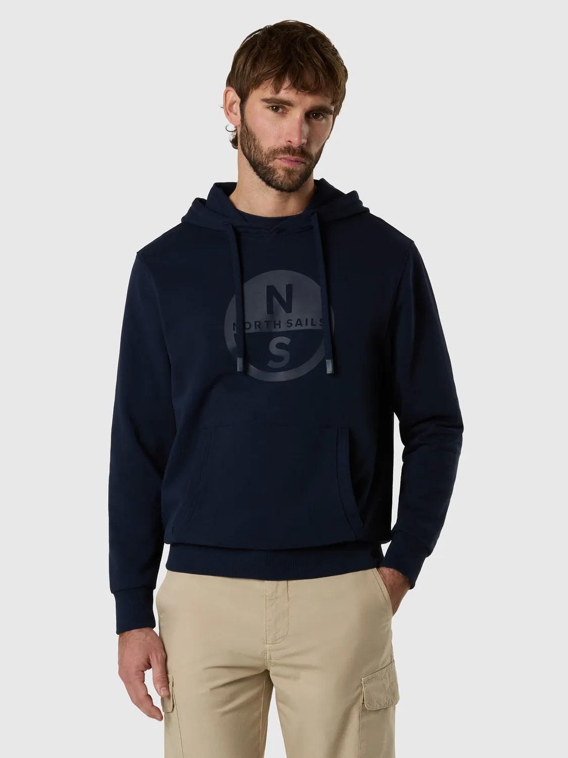 North Sails hoodie maxi logo coton bio poche kangourou