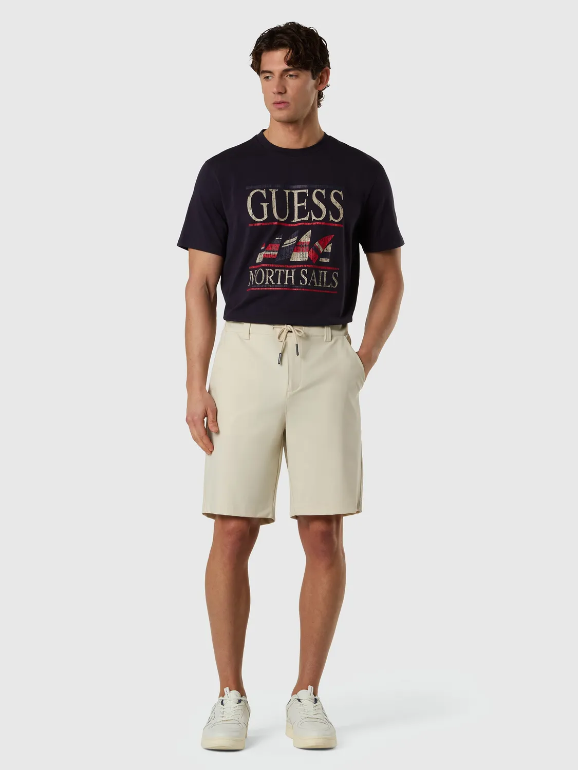Guess x North Sails short cordon homme bleu