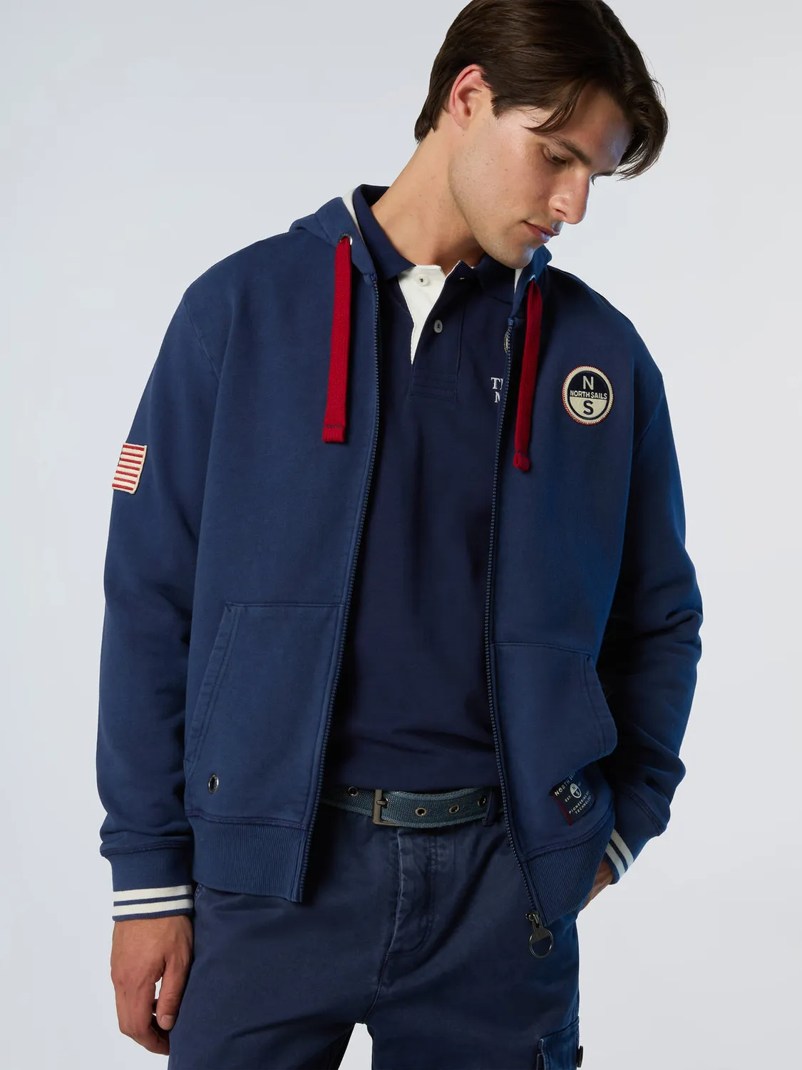 North Sails Archival hoodie zippé coton bio