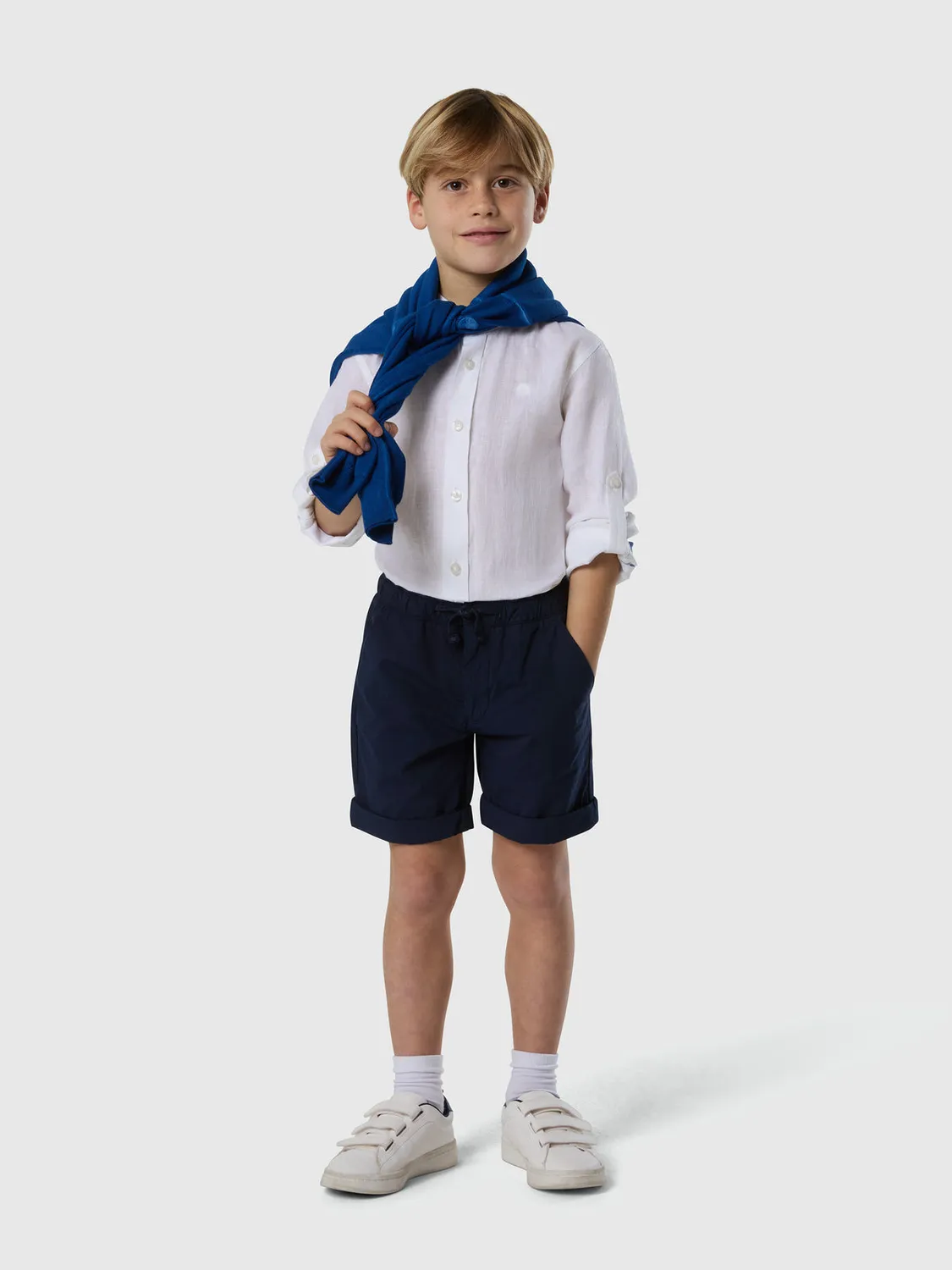 North Sails Mandarin chemise lin enfant col mandarin