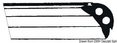Tessilmare insert PVC noir pour liston lot de 24