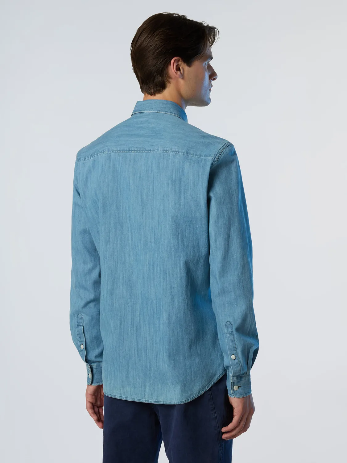 North Sails Light chemise denim léger patch poitrine
