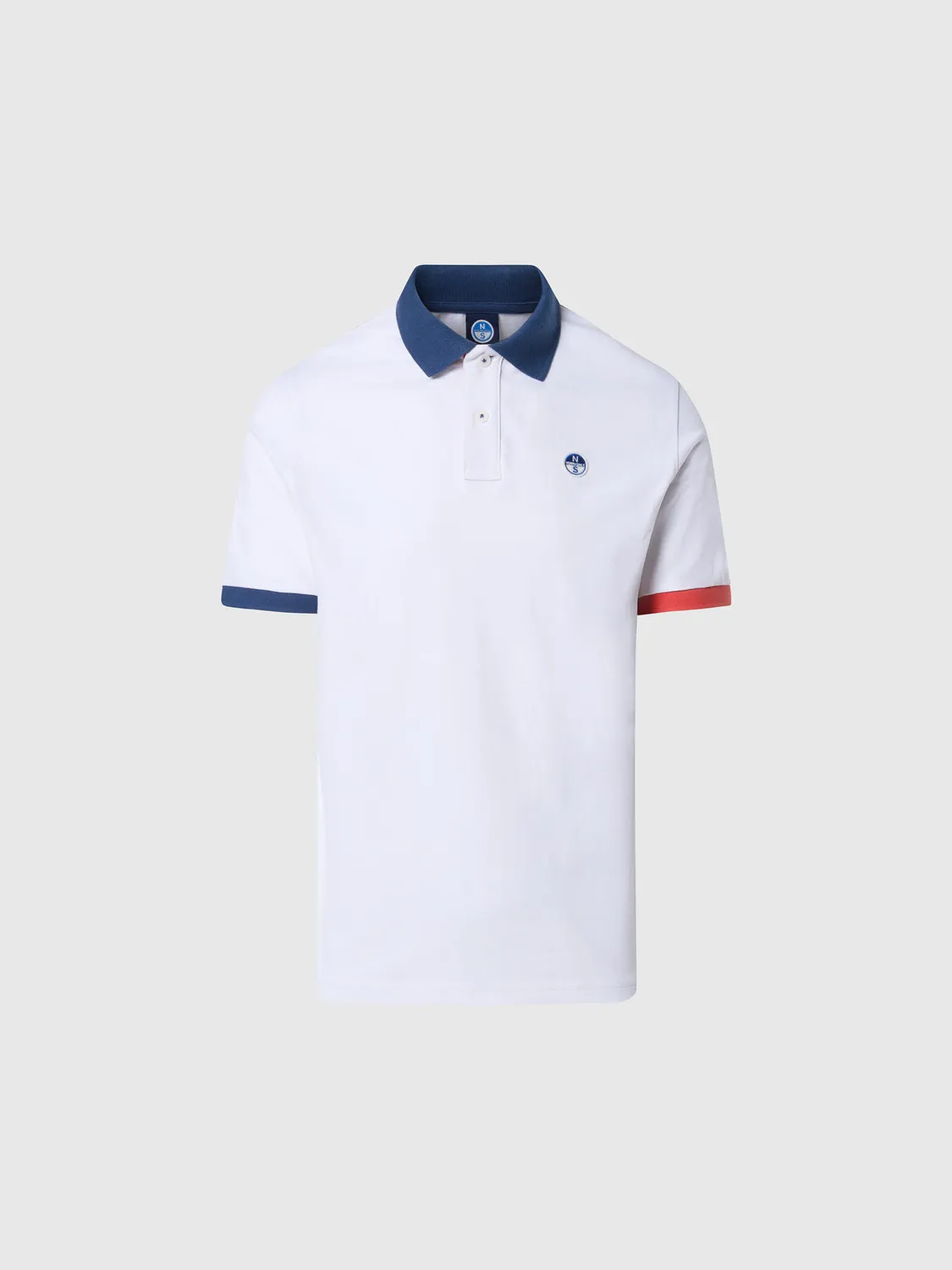 North Sails polo homme coton bio piqué col contrasté