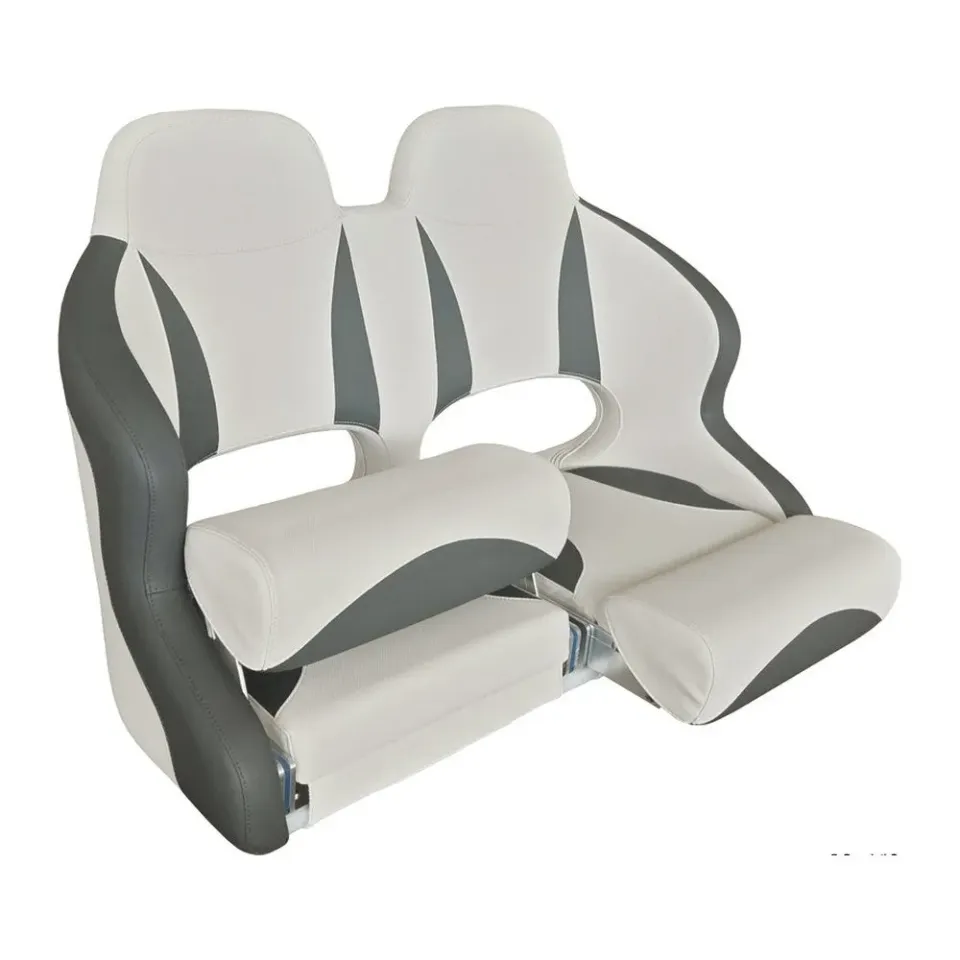 Easysea Siège Double Dossier Rabattable Gris bateau bolster