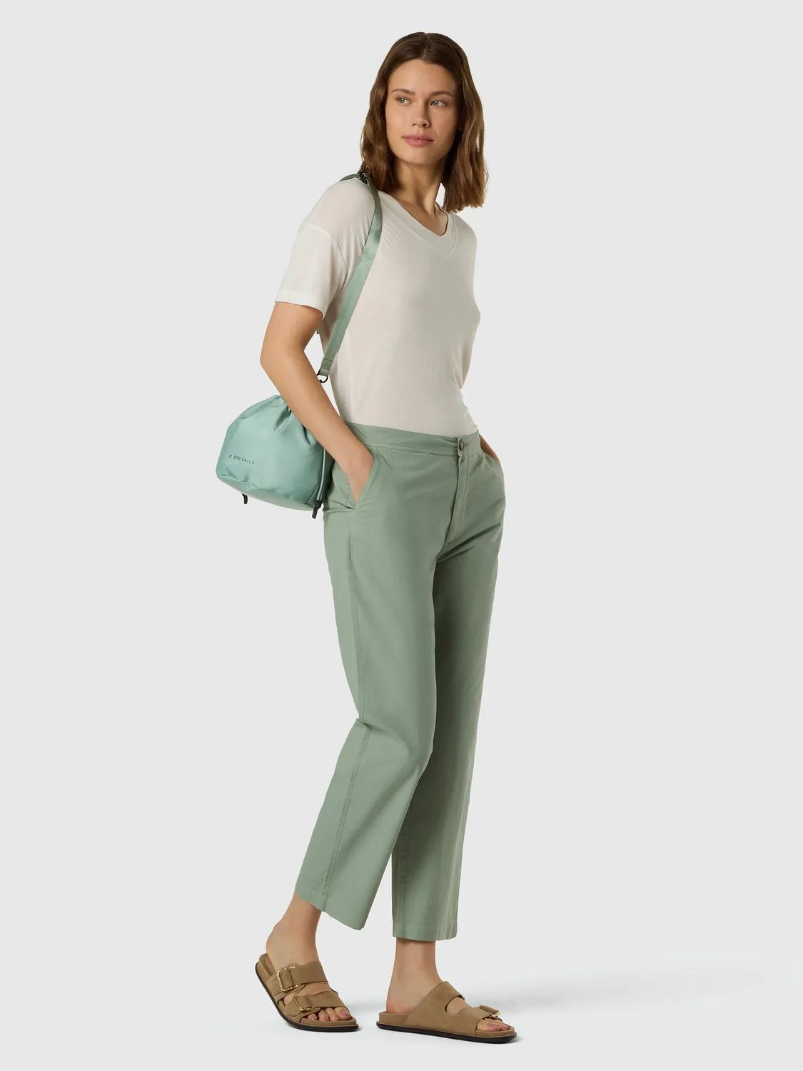 North Sails chino coupe droite femme vert iceberg