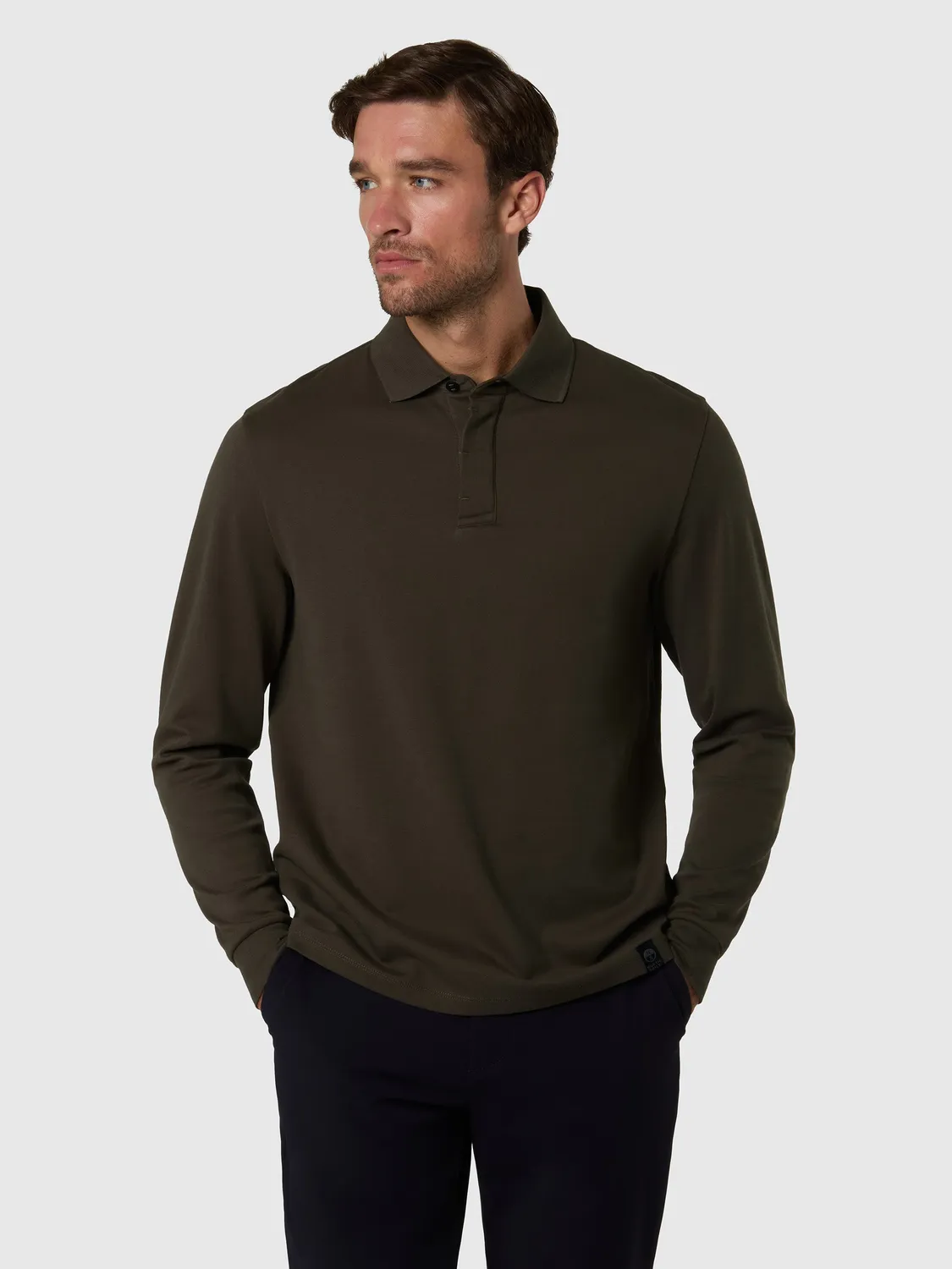 North Sails Interlock polo manches longues bleu marine