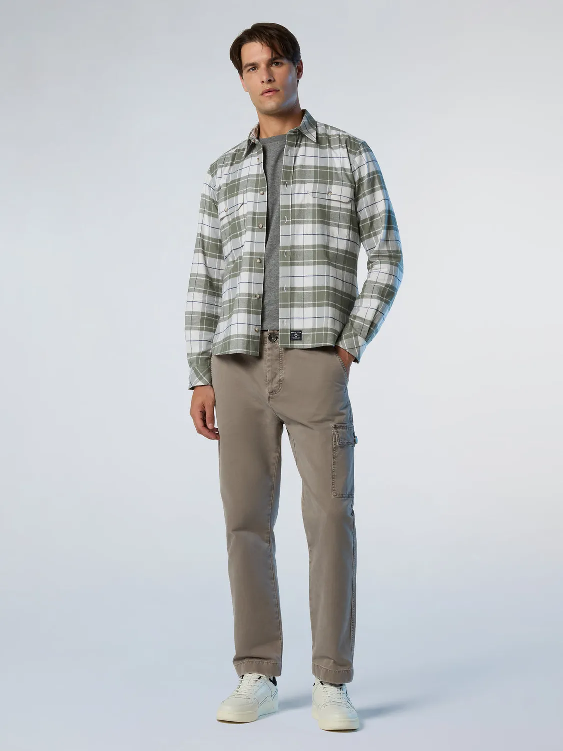 North Sails chemise flanelle à carreaux coton homme