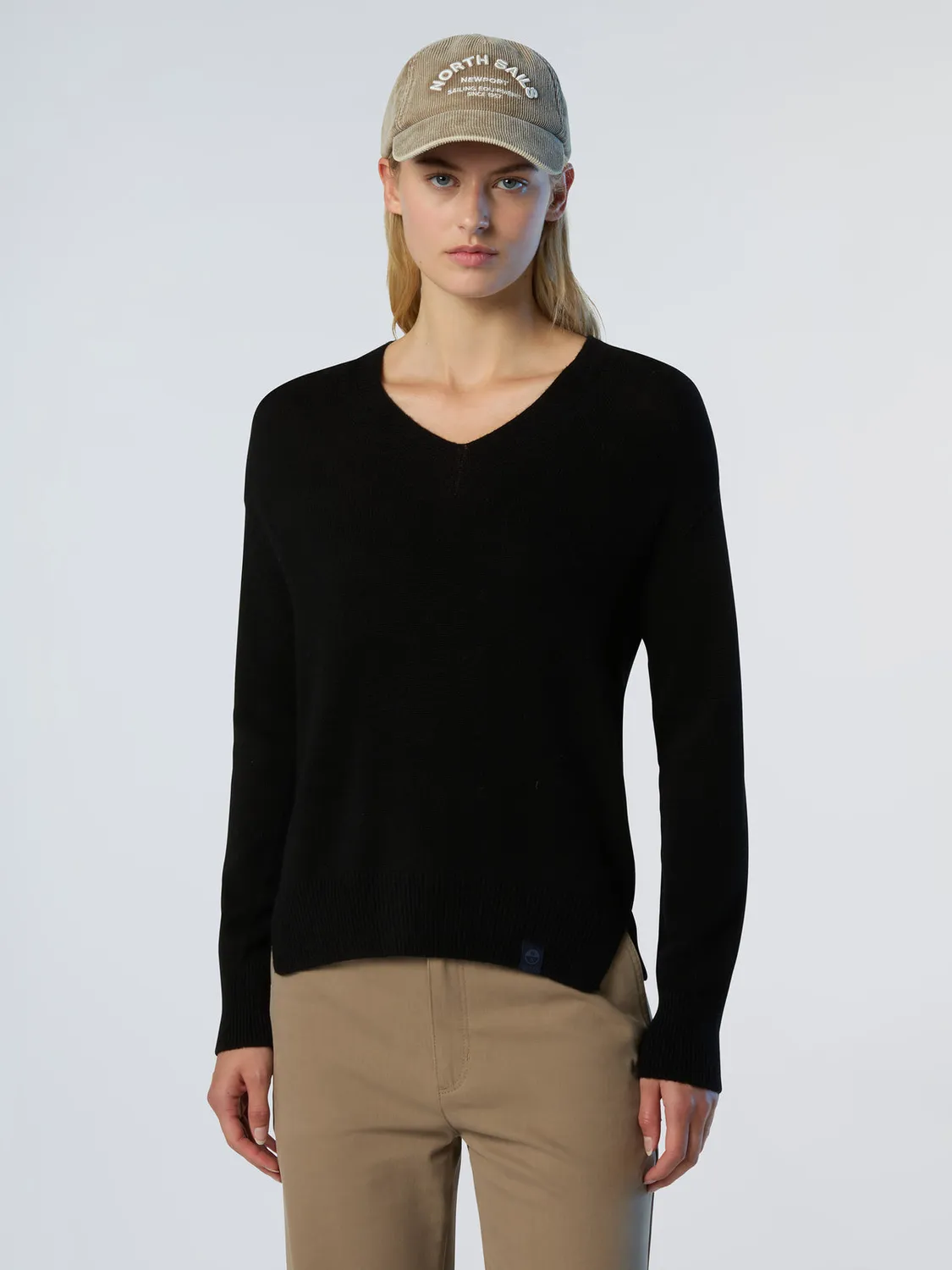 North Sails Saddle Shoulder pull col V cachemire