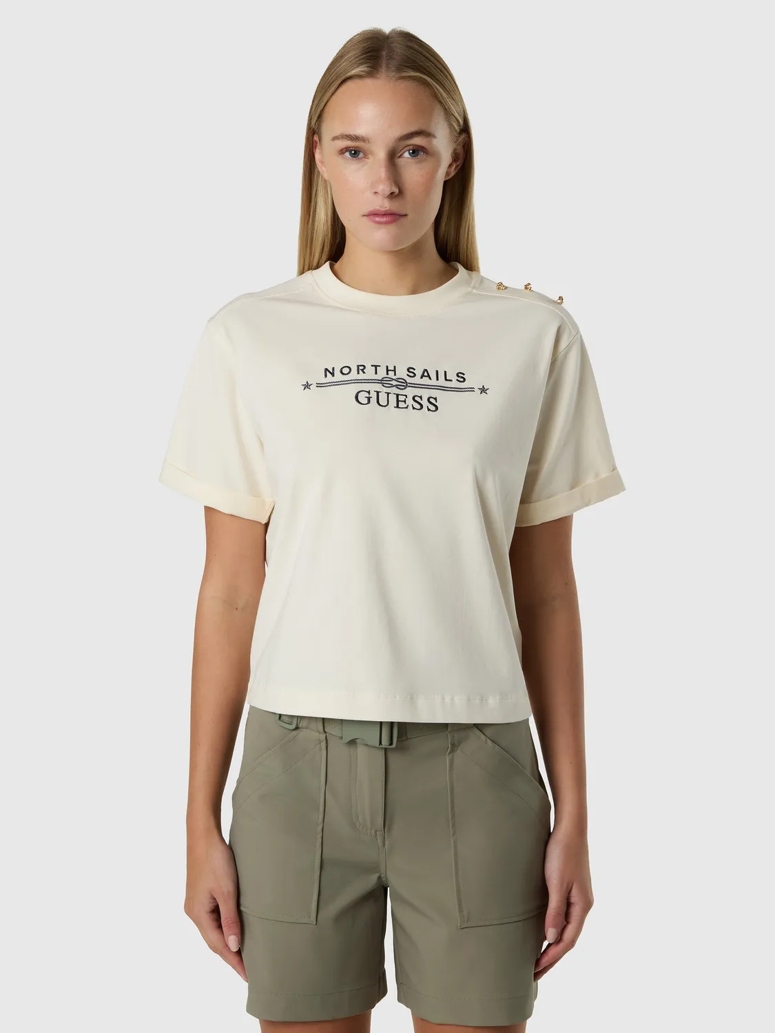 North Sails Guess Logo t-shirt femme bleu marine