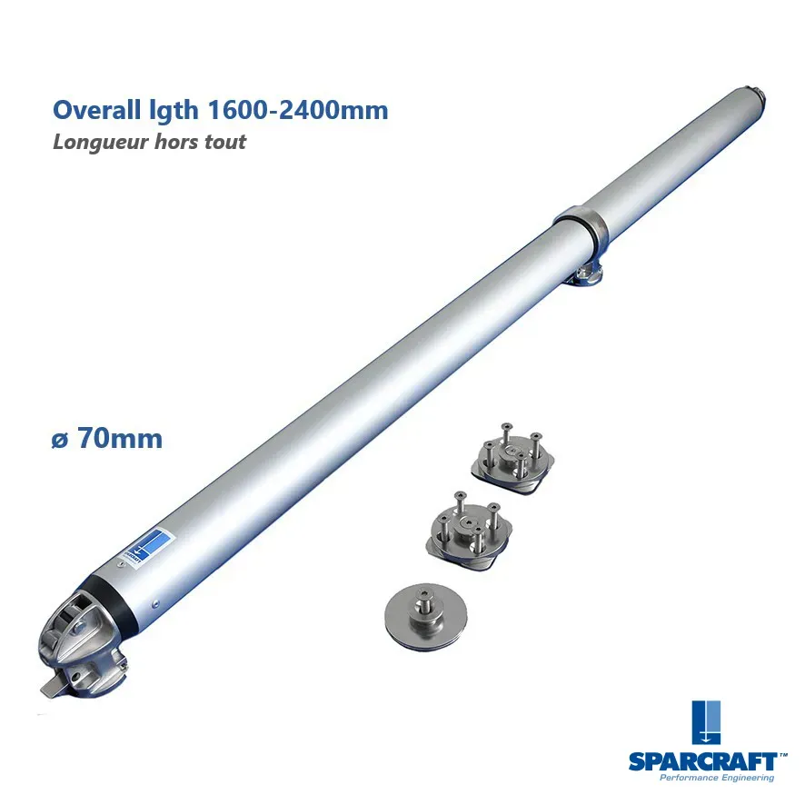 Sparcraft bout-dehors alu Ø70 L1600-2400 amovible