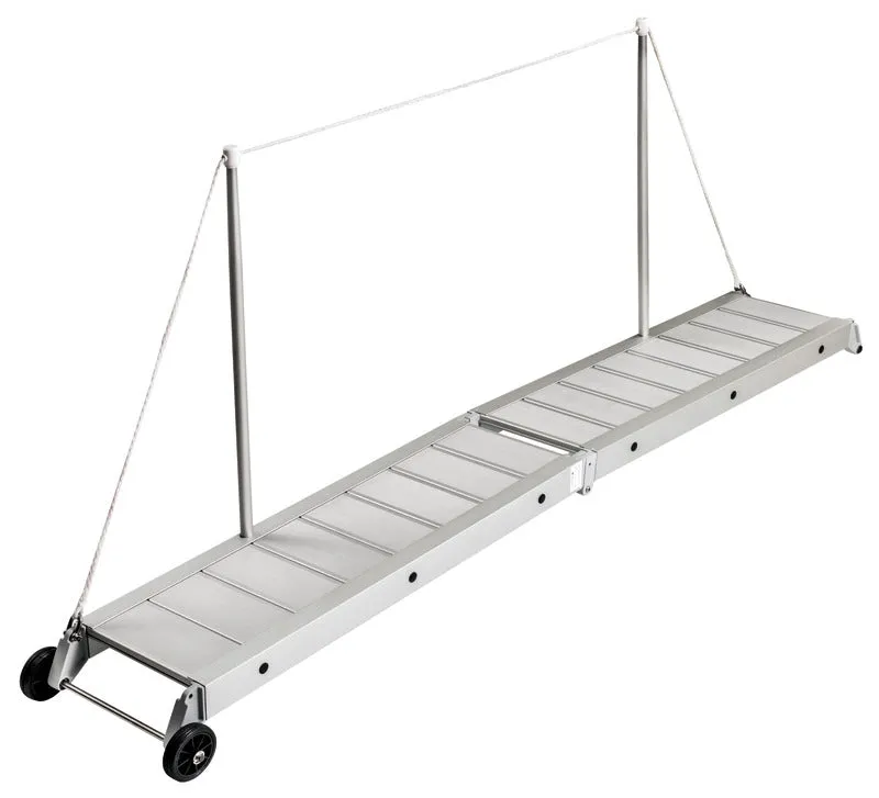 Passerelle bateau pliante alu 260 cm caillebotis main courante
