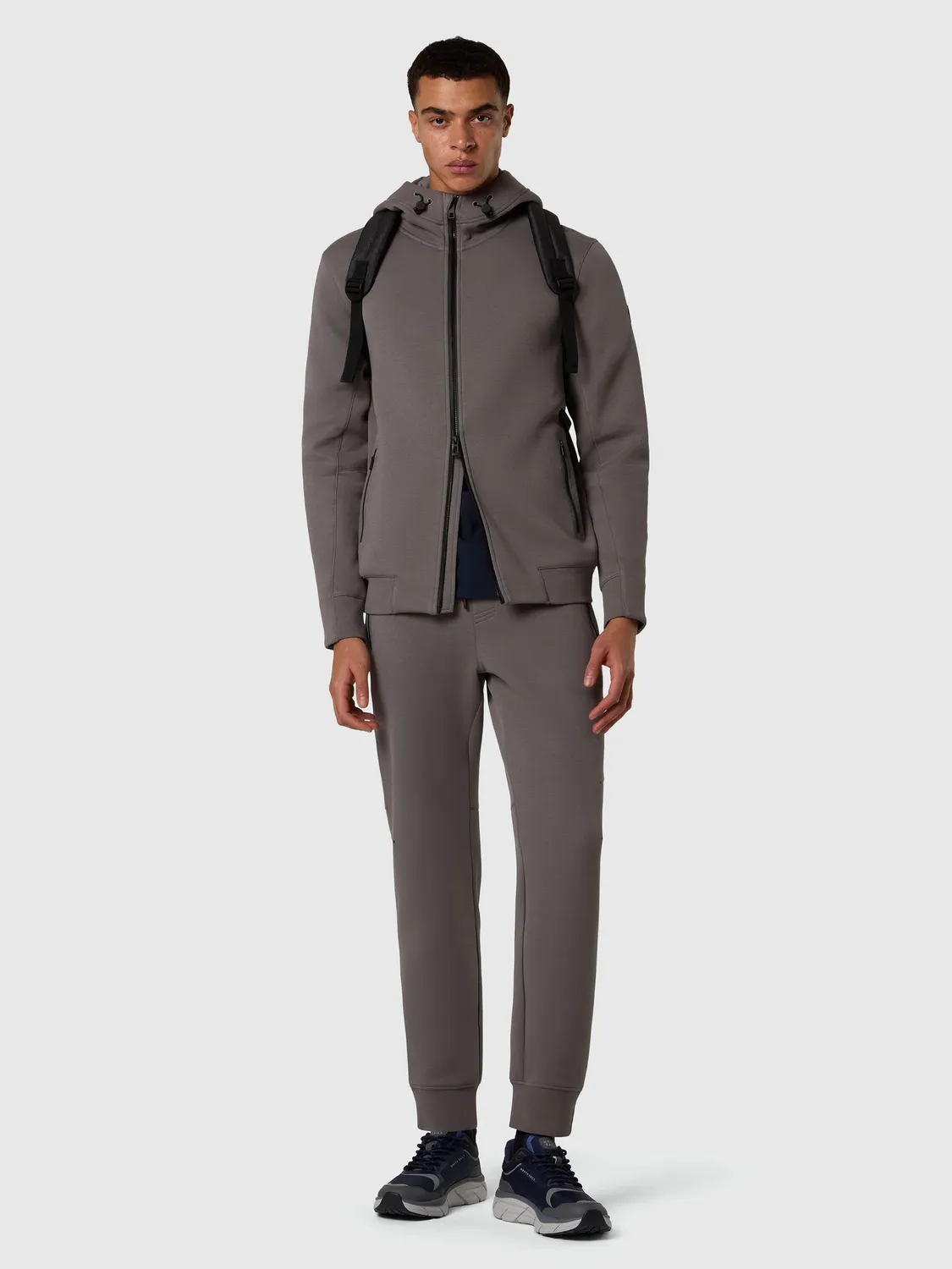 North Sails Sweat Capuche Zippé Piqué Scuba Bleu Marine