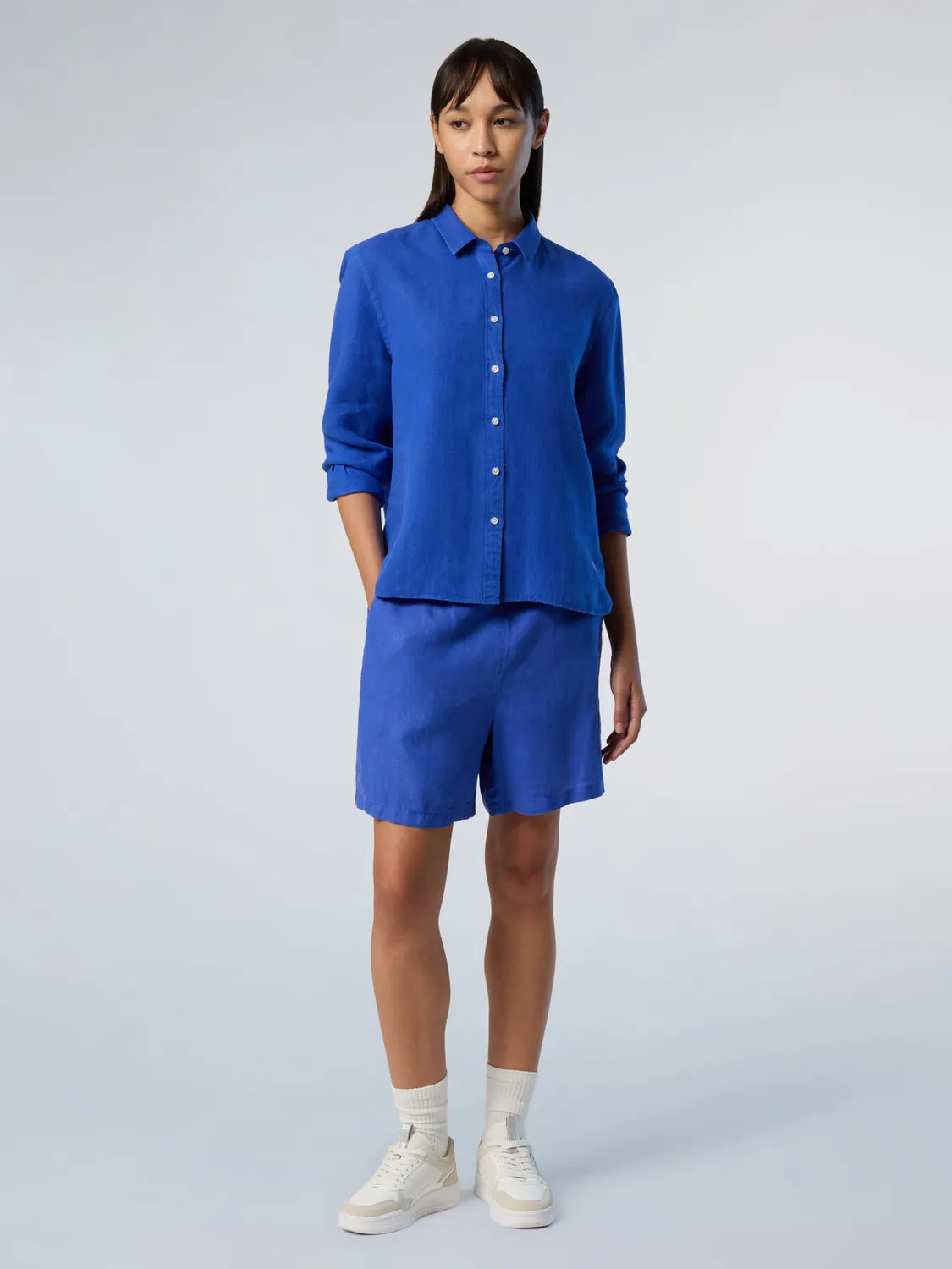 North Sails European Flax chemise lin homme rayée