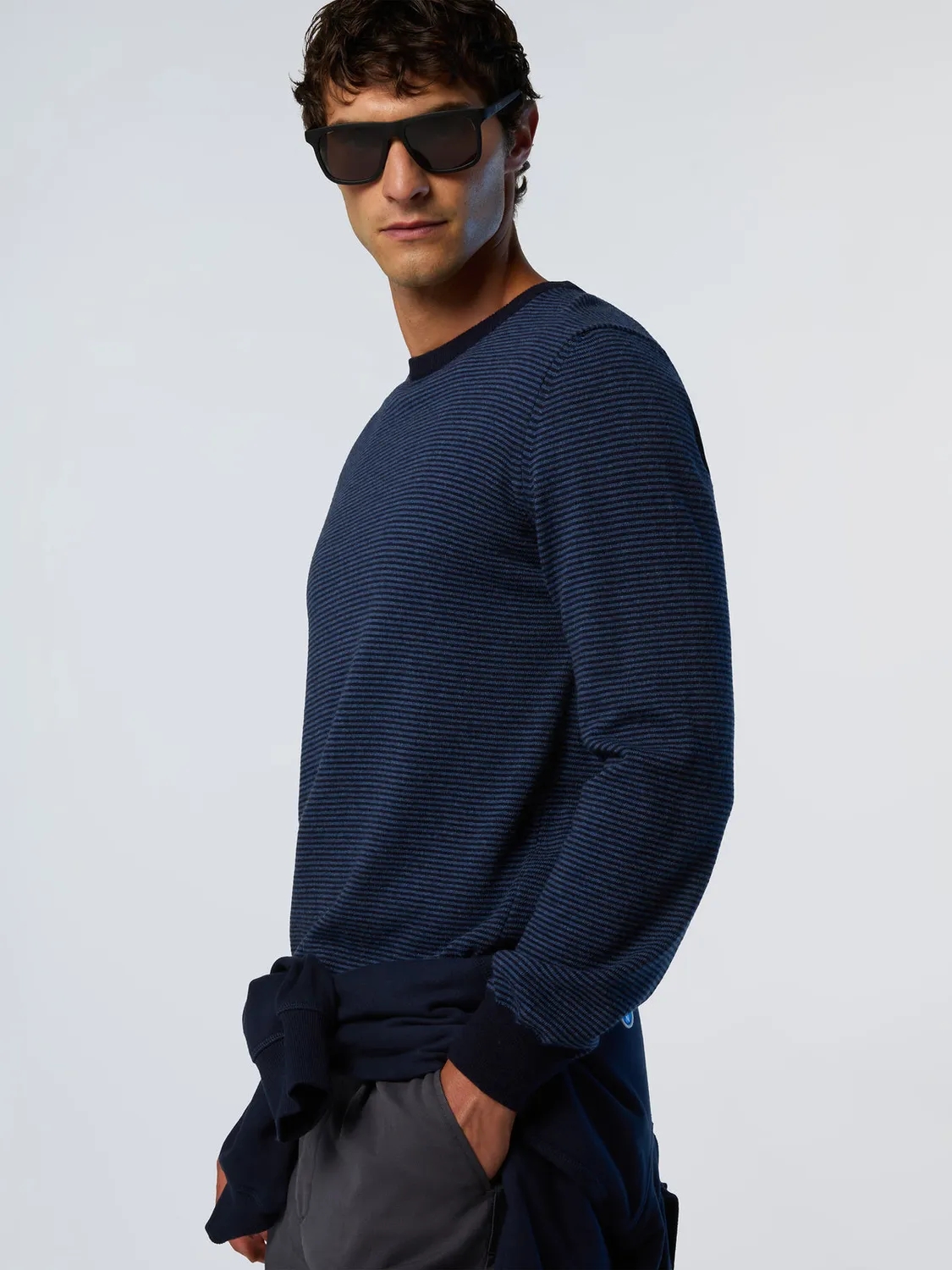 North Sails Rayé pull cachemire col rond homme