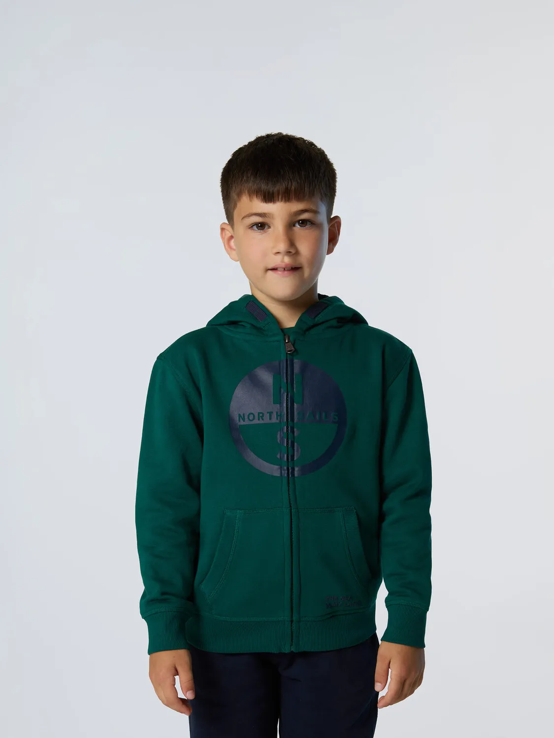 North Sails sweat capuche zippé maxi logo coton bio