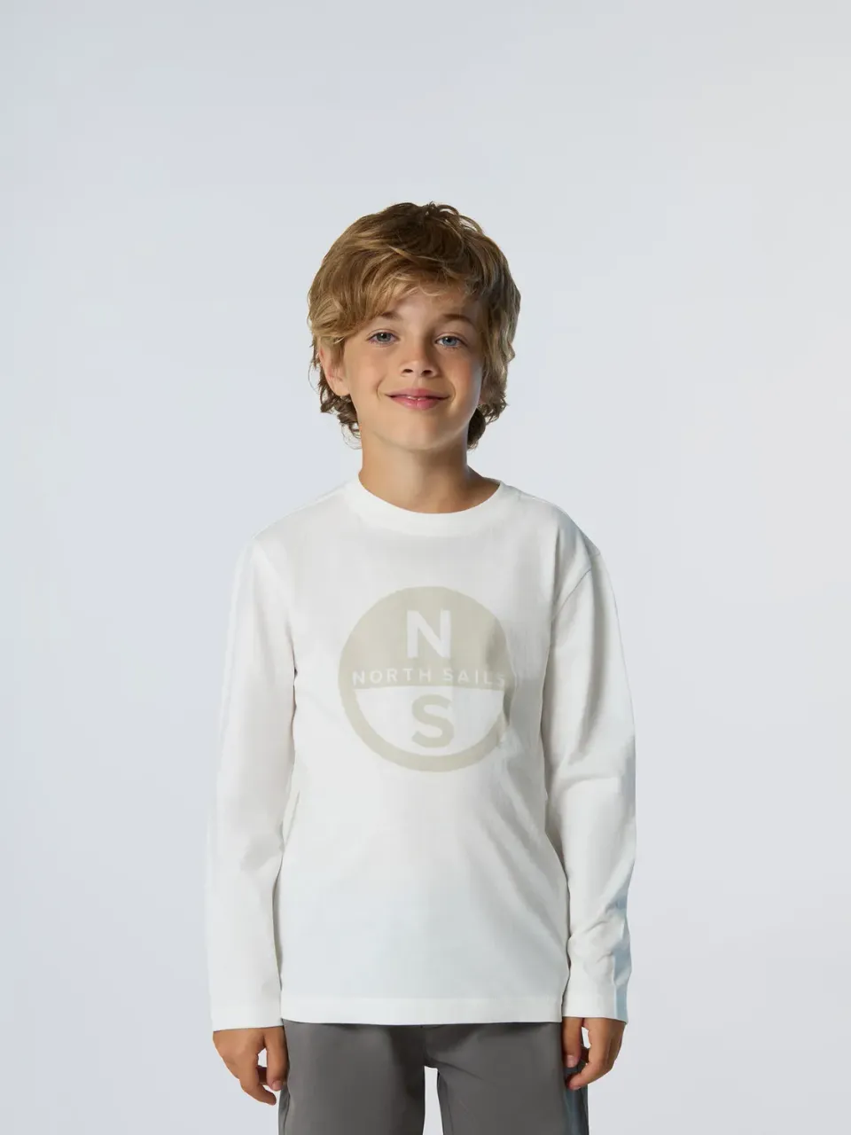 North Sails t-shirt manches longues maxi logo coton bio enfant
