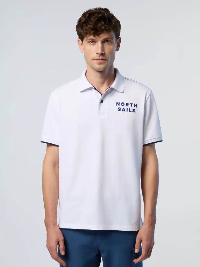North Sails polo col rayé coton bio stretch