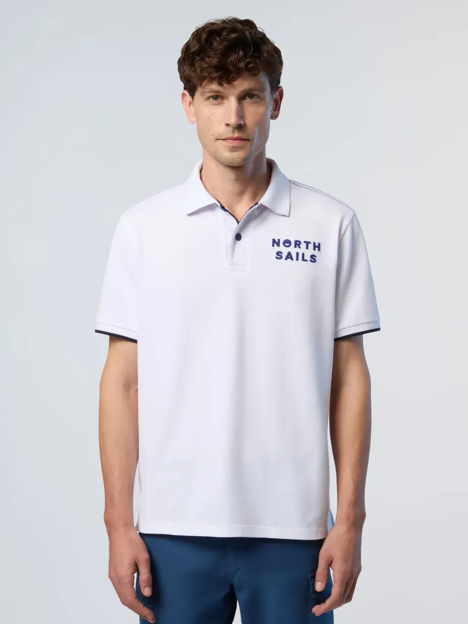 North Sails polo col rayé coton bio stretch