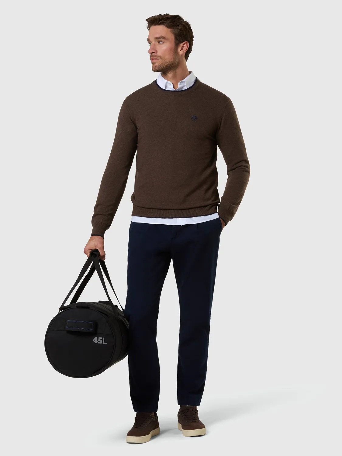 North Sails pull col rond mélange cachemire