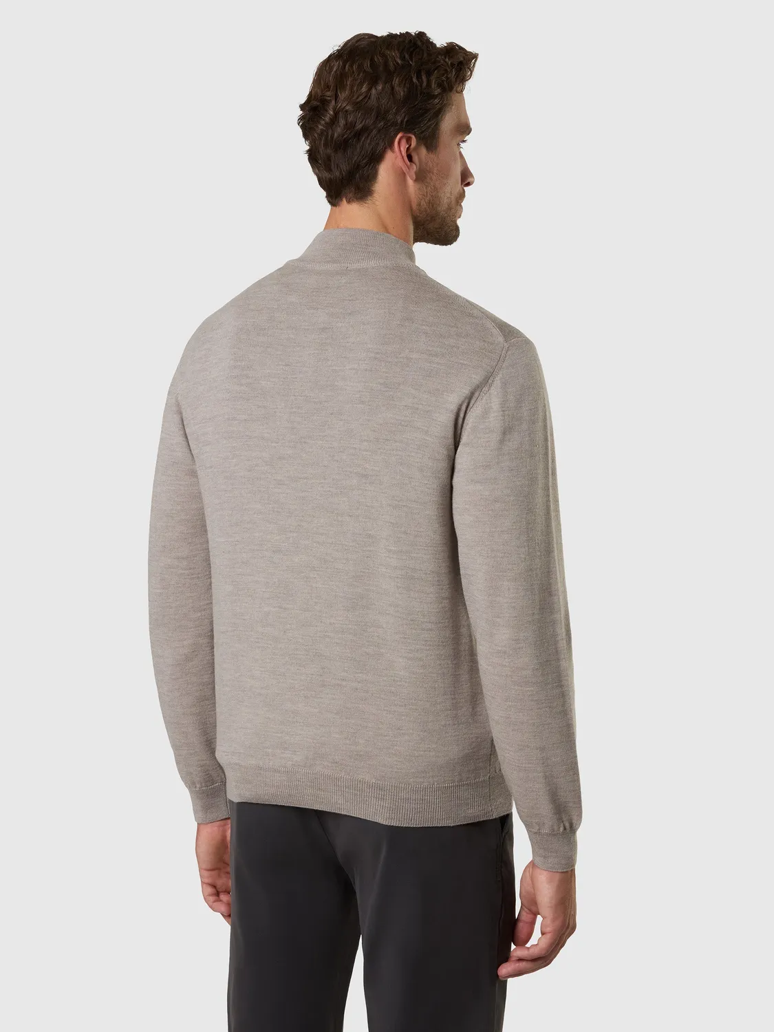North Sails pull demi-zip mérinos homme fossil