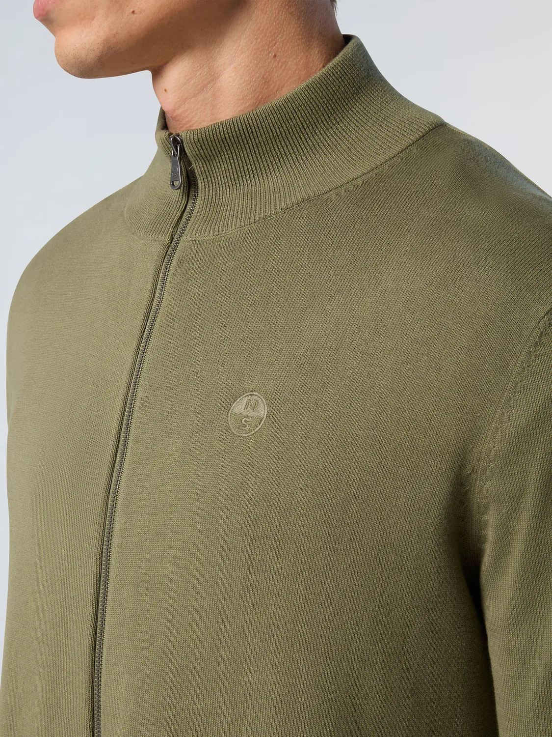 North Sails pull zippé col montant coton bio