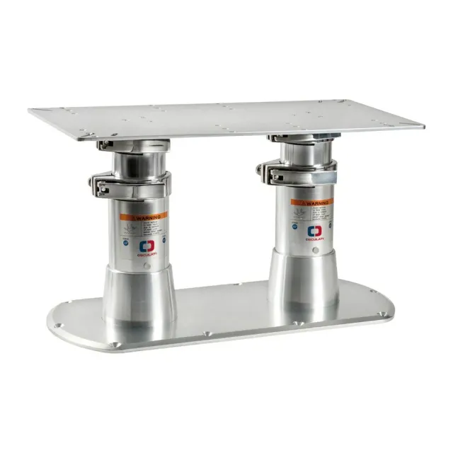 Osculati double pied de table bateau 615x300 mm alu inox