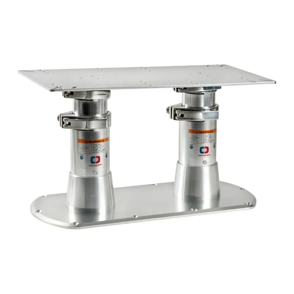Osculati double pied de table bateau 615x300 mm alu inox