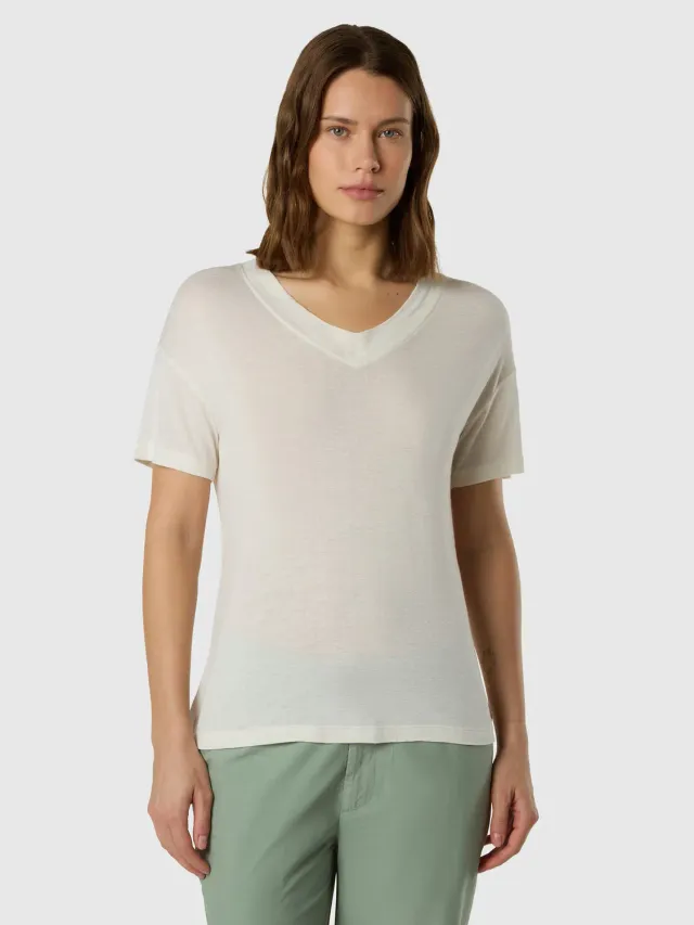 North Sails V-neck t-shirt col V lin respirant