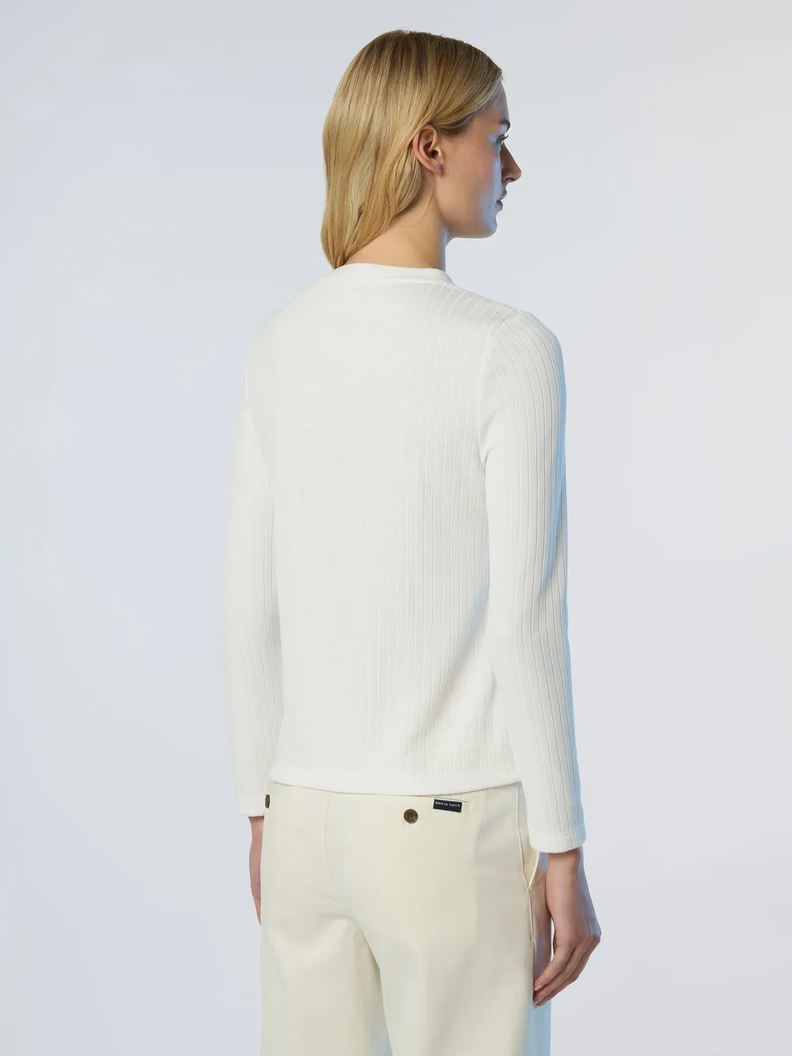 North Sails Ribbed Jersey Henley haut côtelé viscose