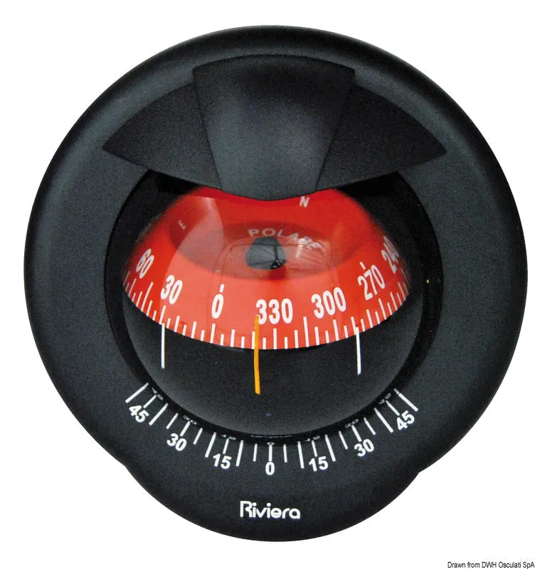 Riviera Pegasus compas marine noir 3 pouces rose rouge