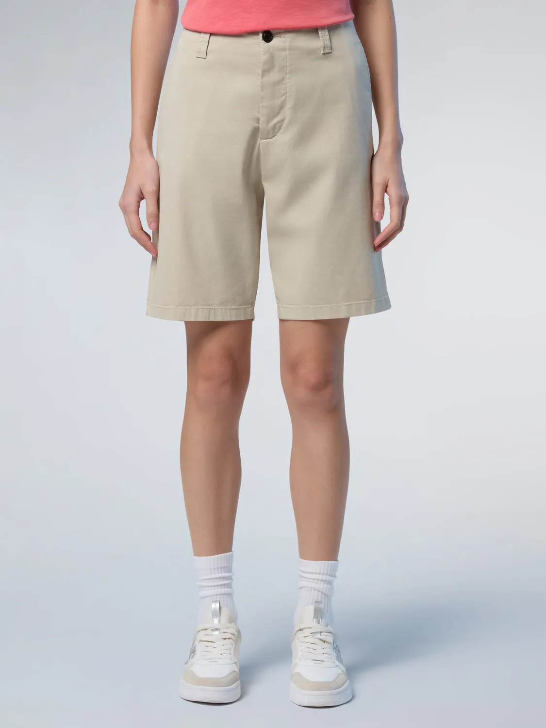 North Sails short chino taille haute coton bio stretch