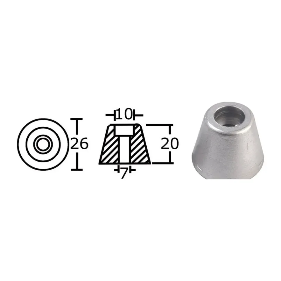 Tecnoseal ogive anode propulseur d'étrave Volvo