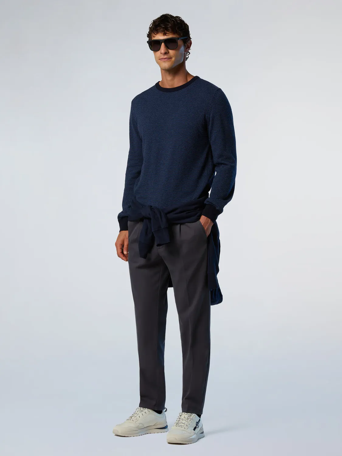 North Sails Rayé pull cachemire col rond homme